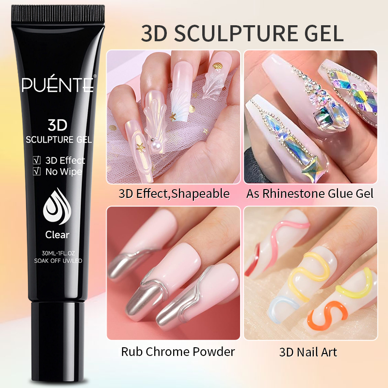 Resin Art Youtube - 30ML ノーワイプ スカルプチャジェル チューブ入り 3D彫刻 モデリング