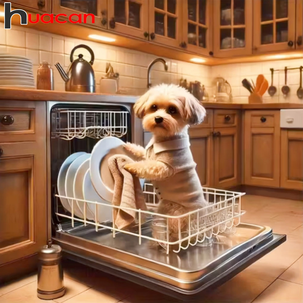 Resin Art Kitchen - 華燦新作 ダイヤモンドペインティング 可愛い犬 5D DIY モザイクアート