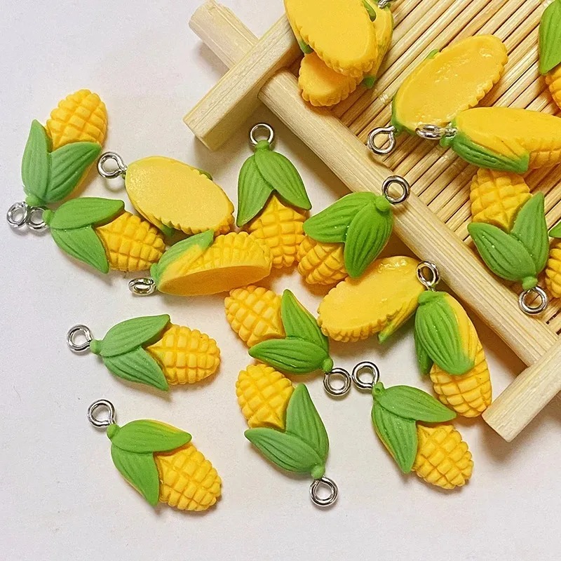 20個入り 面白いミニコーン野菜樹脂チャーム 人工食品ペンダ - Resin Art Craft のレビューと価格
