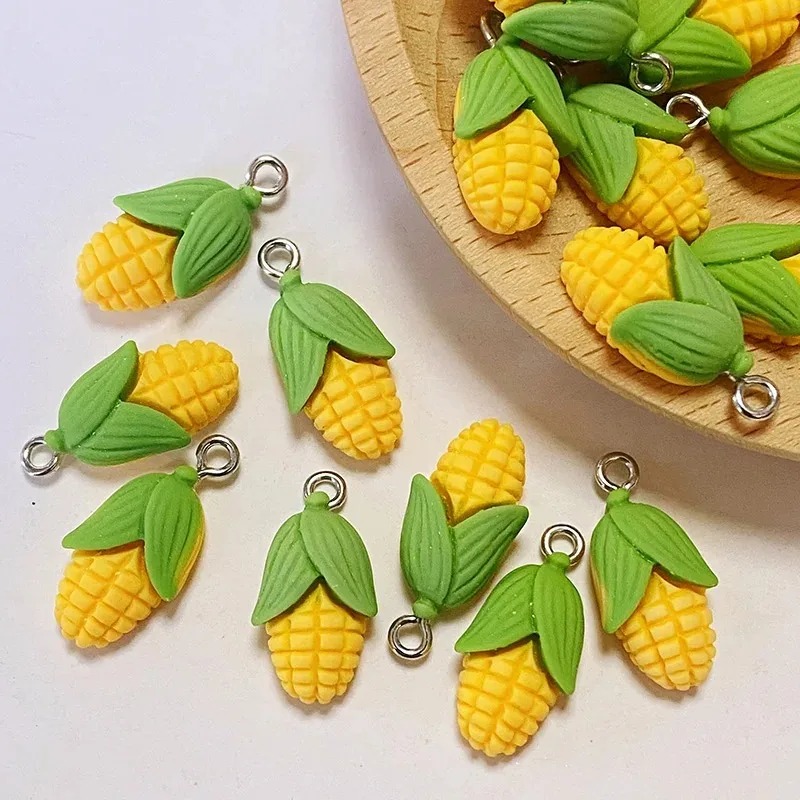 20個入り 面白いミニコーン野菜樹脂チャーム 人工食品ペンダ - Resin Art Craft のレビューと価格