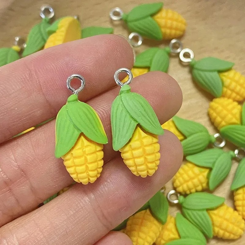 20個入り 面白いミニコーン野菜樹脂チャーム 人工食品ペンダ - Resin Art Craft のレビューと価格