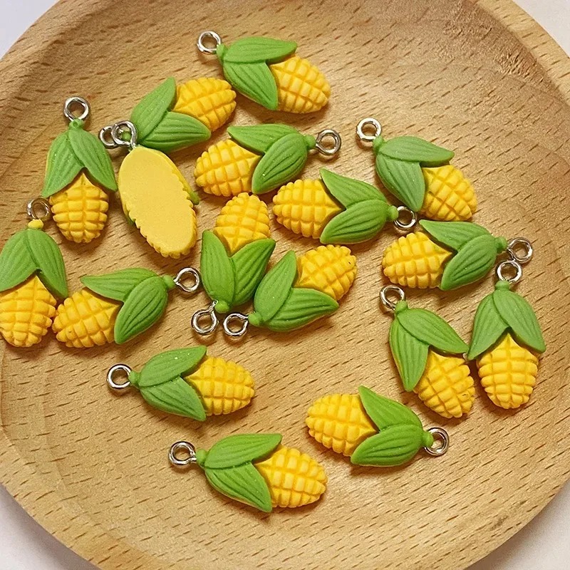 20個入り 面白いミニコーン野菜樹脂チャーム 人工食品ペンダ - Resin Art Craft のレビューと価格