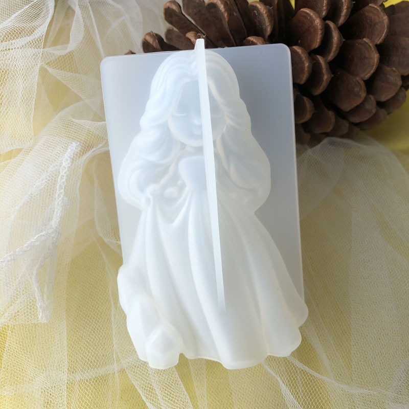 3D かわいいプリンセスシリコーンキャンドルモールド天使の女 - Resin Art Furniture のレビューと価格