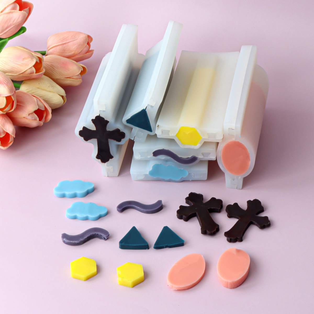 クリスマスツリーソープチューブシリコンモールド、スノーフレー - Resin Art Youtube のレビューと価格