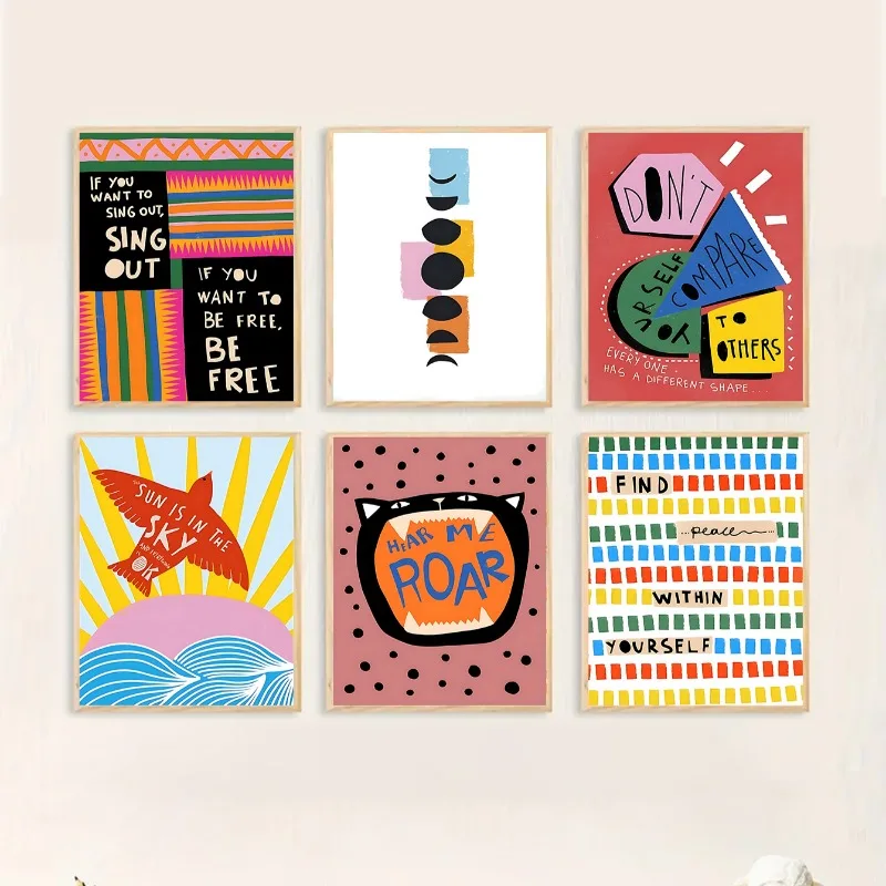 ボヘミアン風のカラフルなポスター、ダイヤモンドに印字されたセ - Resin Art Quote のレビューと価格