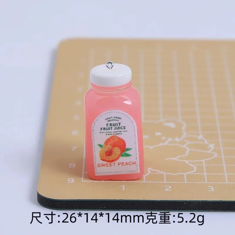 10個入り かわいいミニ3Dチェリーオレンジジュースボトル  - Resin Art Craft のレビューと価格