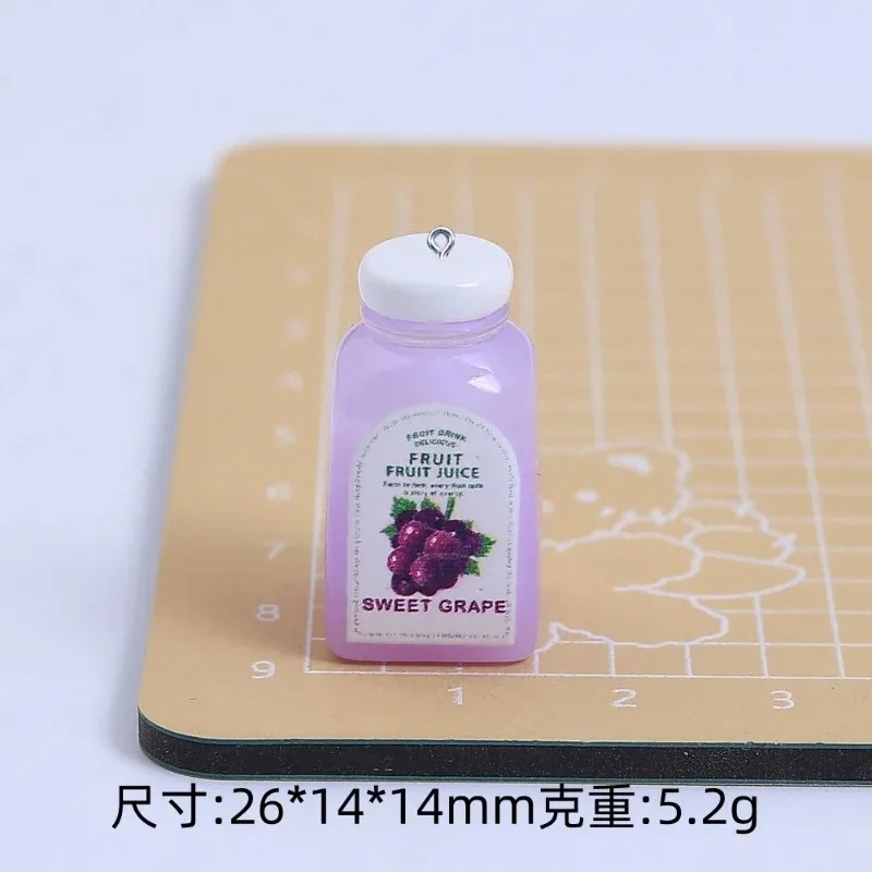 10個入り かわいいミニ3Dチェリーオレンジジュースボトル  - Resin Art Craft のレビューと価格