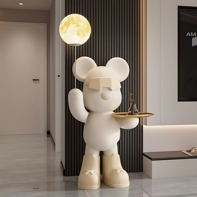 新しい暴力的な熊の大型オーナメント、リビングルームの装飾、ラ - Resin Art Furniture のレビューと価格