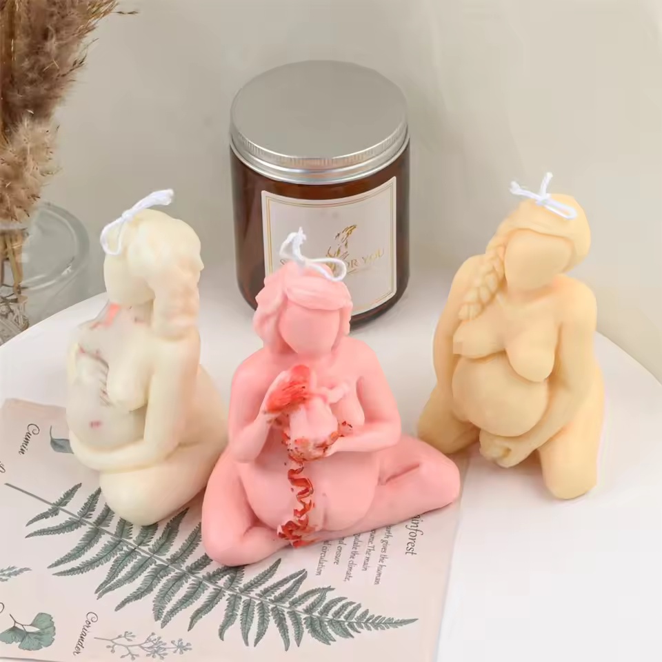 3D 母子シリコーンキャンドルモールド妊婦フィギュアエポキシ - Resin Art Furniture のレビューと価格