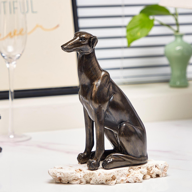 グレイハウンド犬の像、フレンチブルドッグの置物、アンティーク - Resin Art Furniture のレビューと価格