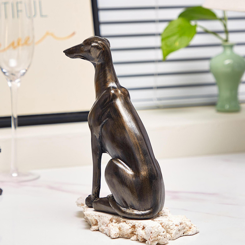 グレイハウンド犬の像、フレンチブルドッグの置物、アンティーク - Resin Art Furniture のレビューと価格