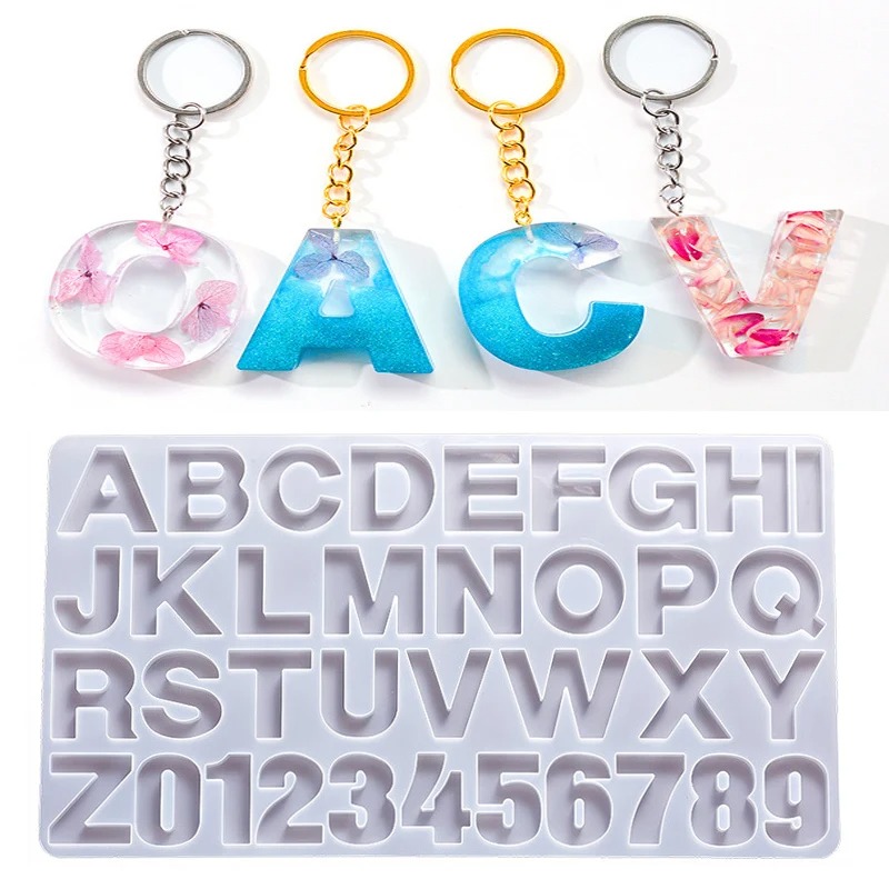 アルファベットエポキシ樹脂シリコーン型 DIY 文字番号ペン - Resin Art Letters のレビューと価格