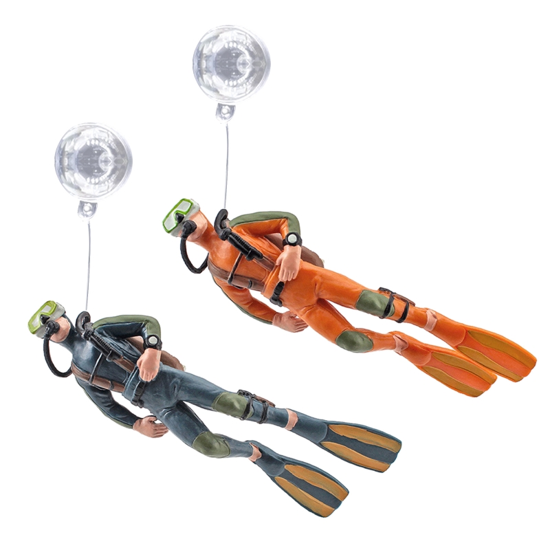 水族館ダイバー装飾フローティング樹脂ダイバーハンドカラーリン - Resin Art Underwater のレビューと価格