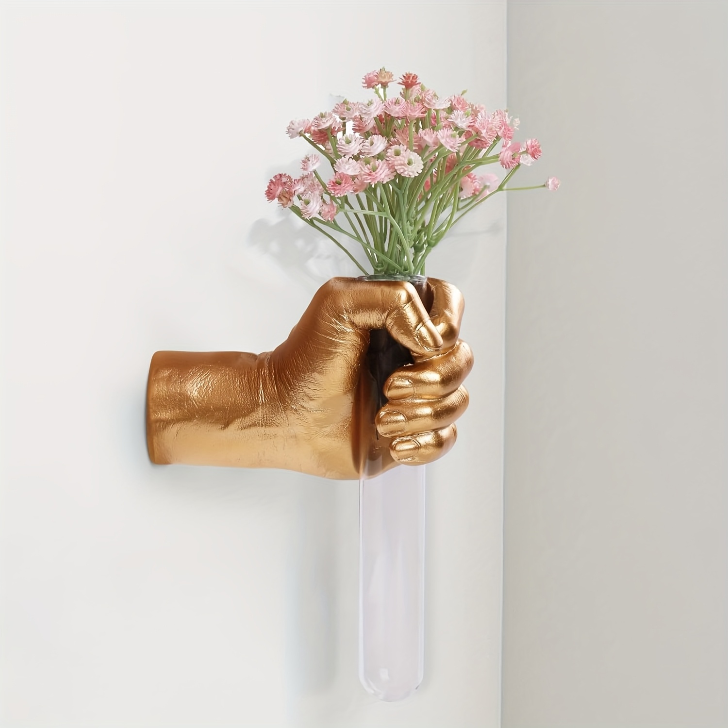 1個の壁掛けアート彫刻、手の形をした樹脂製の拳型花瓶、ガラス - Resin Art Youtube のレビューと価格