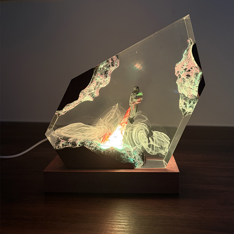 SFアニメフィギュア生物樹脂製テーブルライトクリエイティブア - Resin Art Lamp のレビューと価格