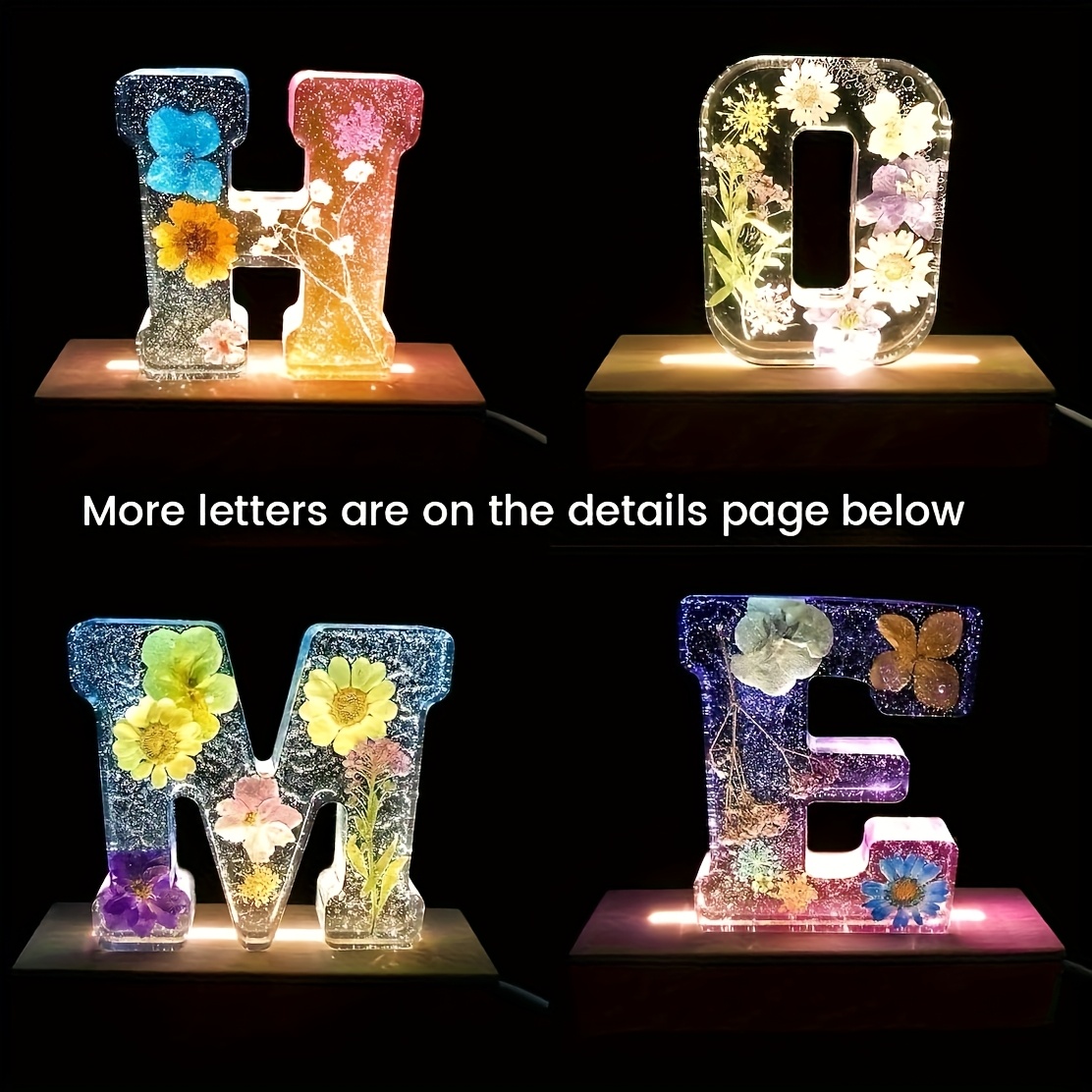 7インチ大型レターレジンモールド、3D大文字レジンモールド、 - Resin Art Letters のレビューと価格