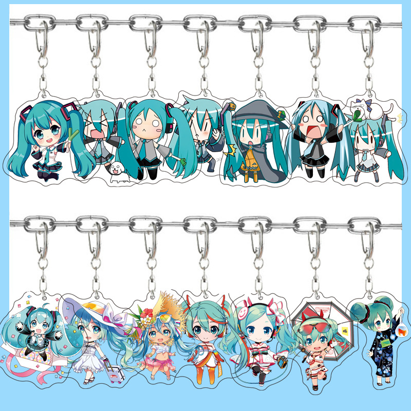 初音ミクアニメアクリルかわいいフィギュアバッグチャームキーリ - Resin Art Store のレビューと価格