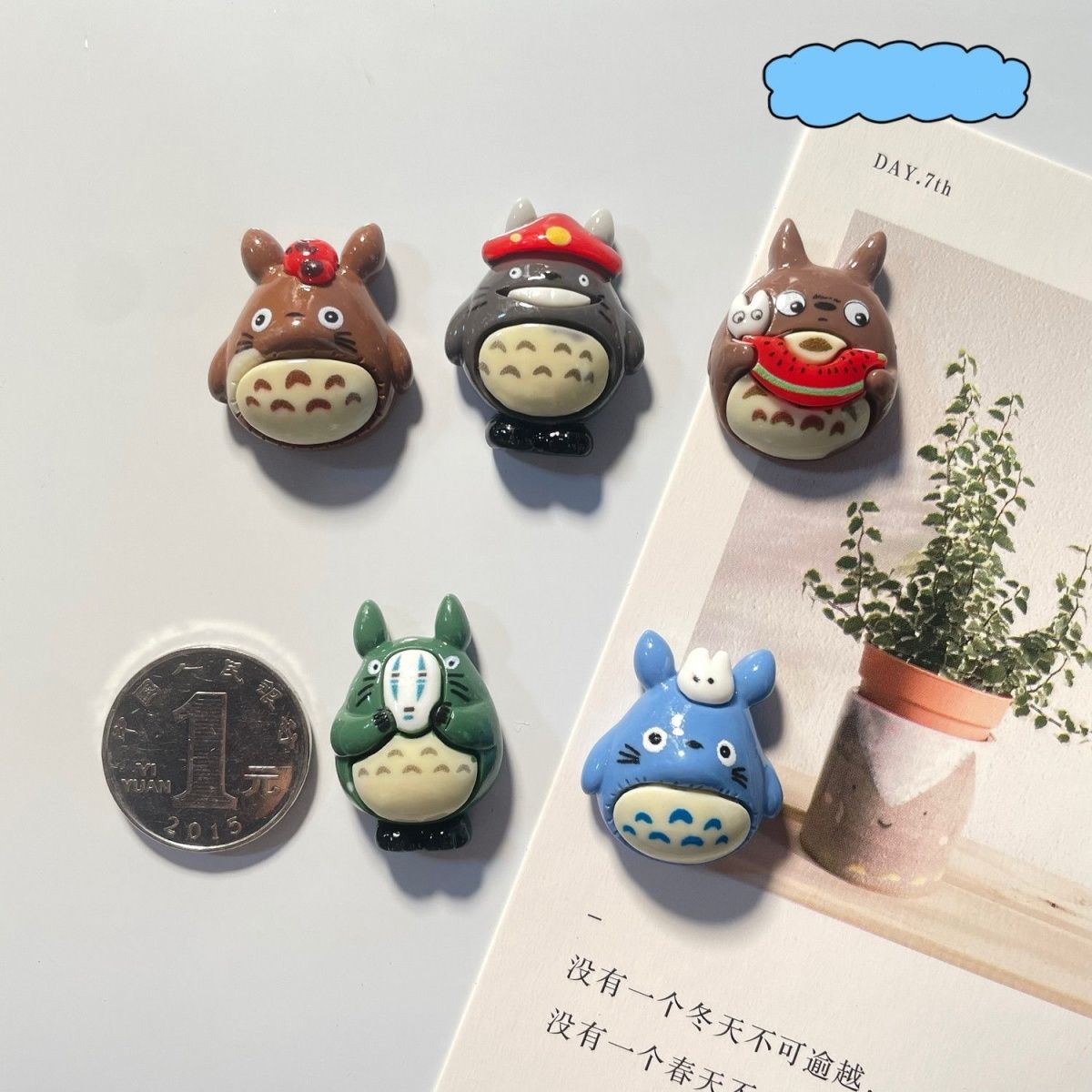 トトロアニメ樹脂製冷蔵庫マグネットかわいい漫画フィギュア磁気 - Resin Art Furniture のレビューと価格